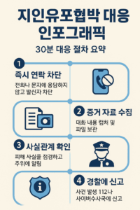 지인유포협박 골든타임 대응 절차 인포그래픽